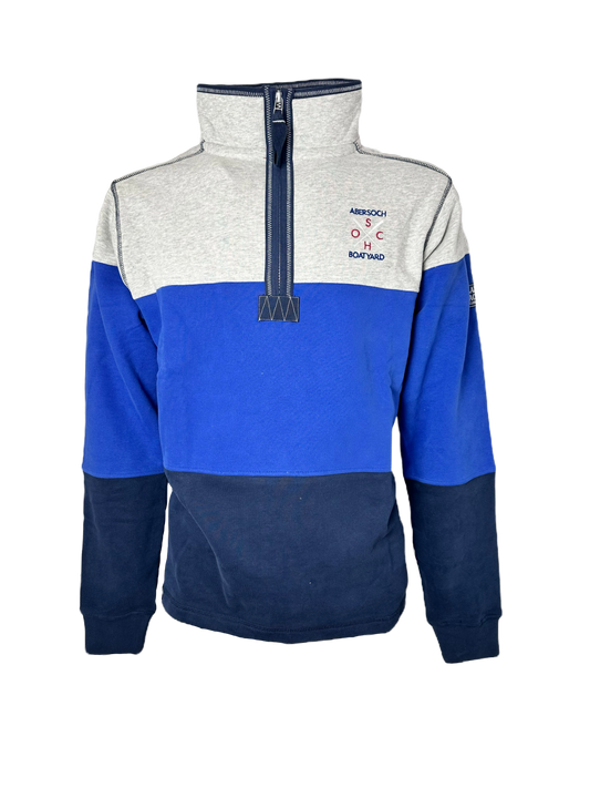 Pinnau Lazy Jacks Up Design 1/4 Zip Sweatshirt, White Stripe