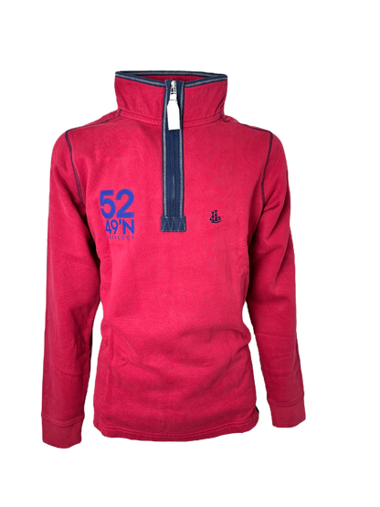 Pinnau Lazy Jacks Up Design 1/4 Zip Sweatshirt, White Stripe