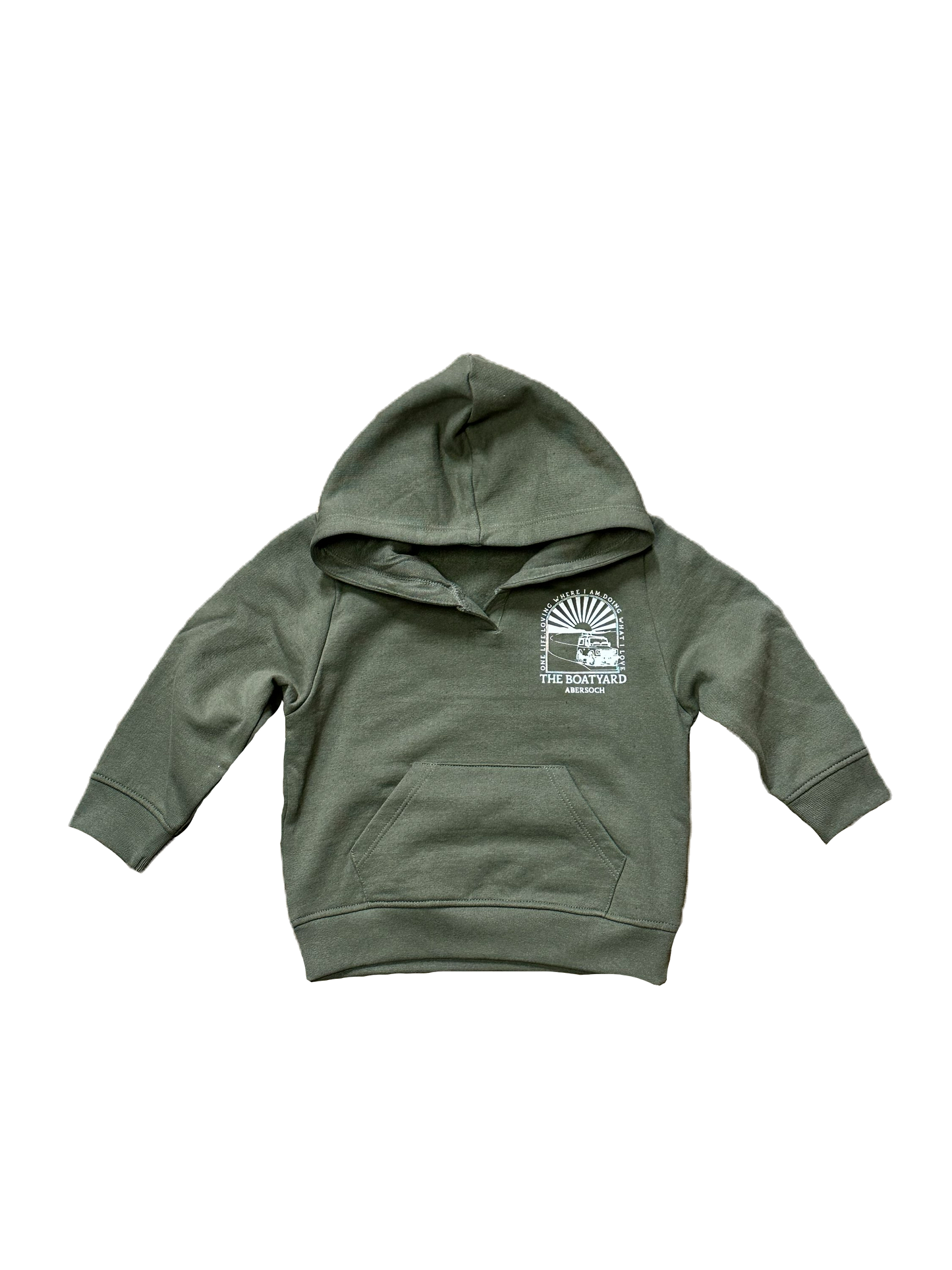 Hoodie Babanod Dylunio Oddi ar y Ffordd, Khaki