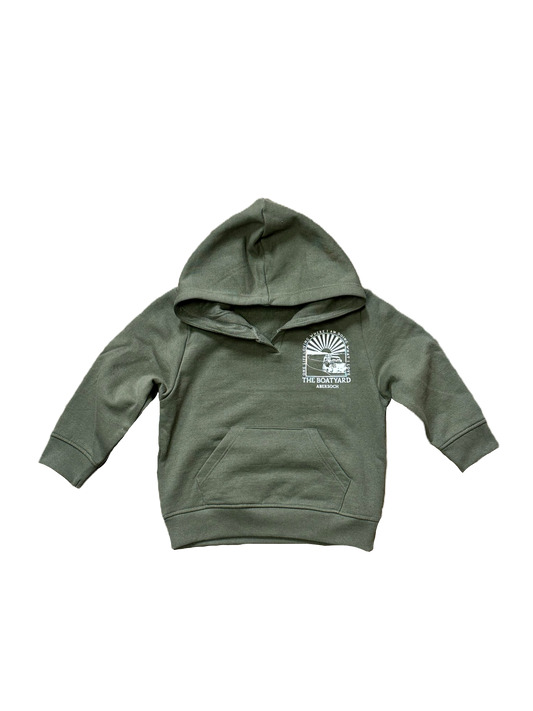 Hoodie Babanod Dylunio Oddi ar y Ffordd, Khaki