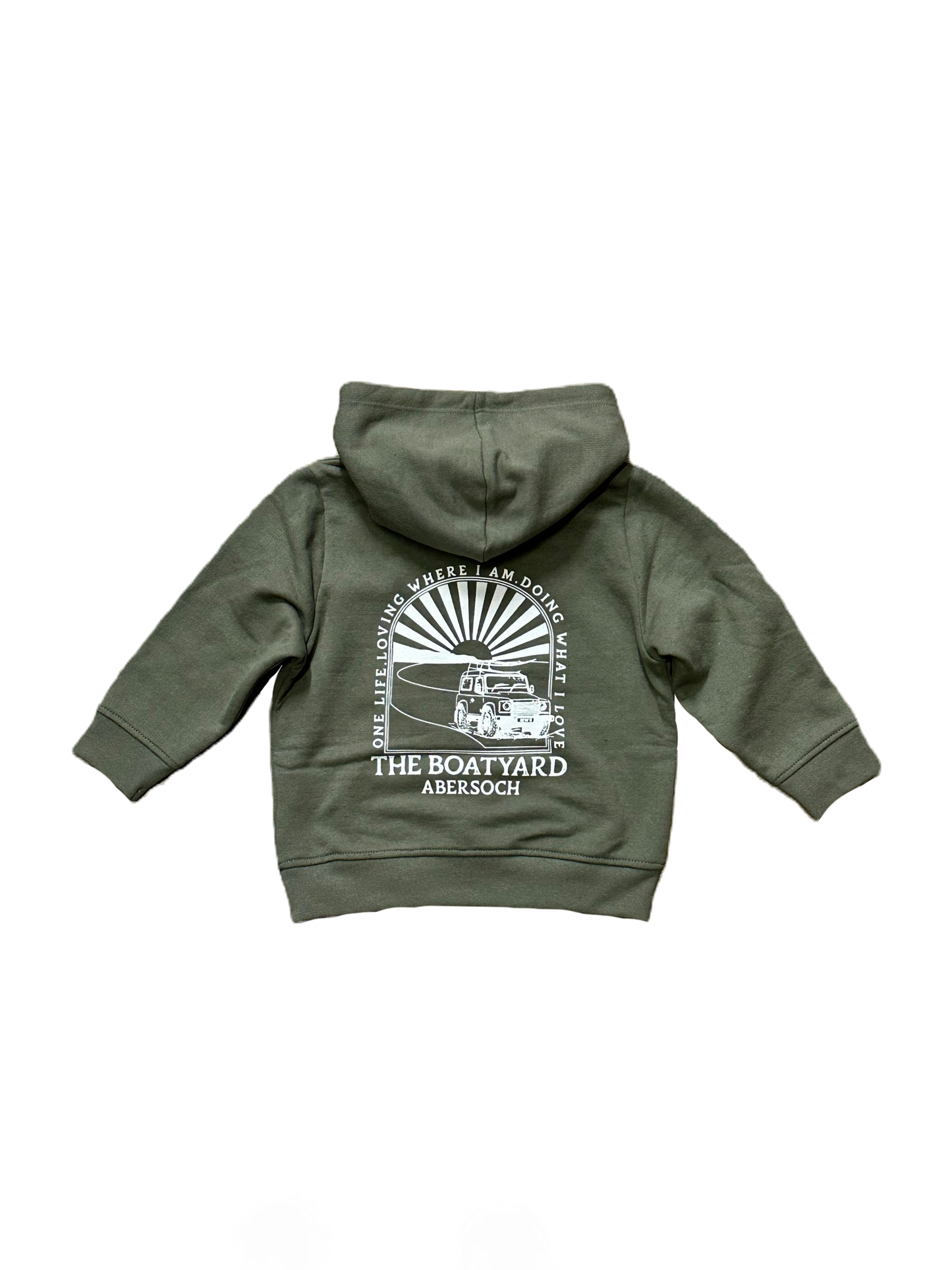 Hoodie Babanod Dylunio Oddi ar y Ffordd, Khaki