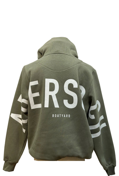 Abersoch Back Print Hoodie, Sage