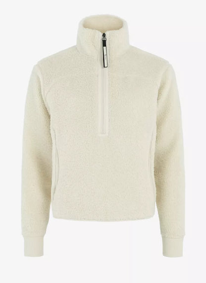 W Alpage Half Zip Sweater - Cream White