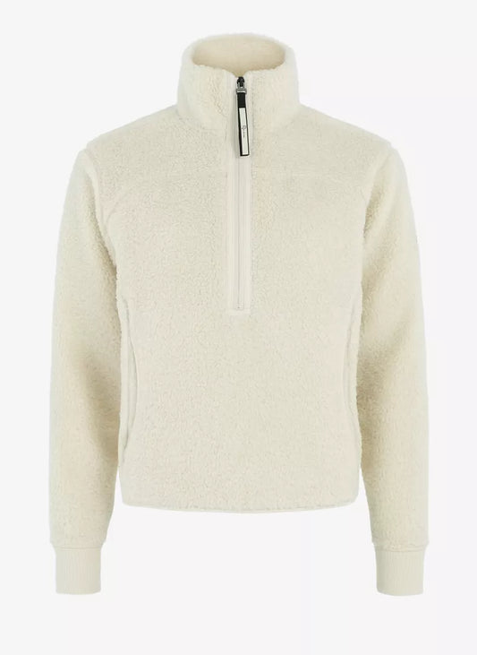 W Alpage Half Zip Sweater - Cream White
