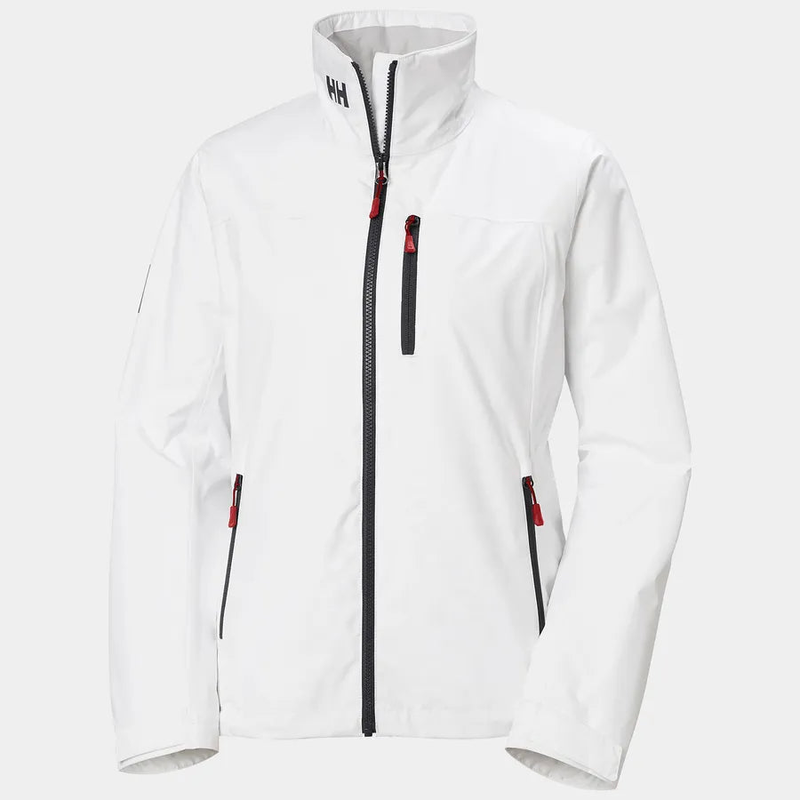 Helly Hansen Criw Merched Siaced gyda chwfl canol haen, Gwyn