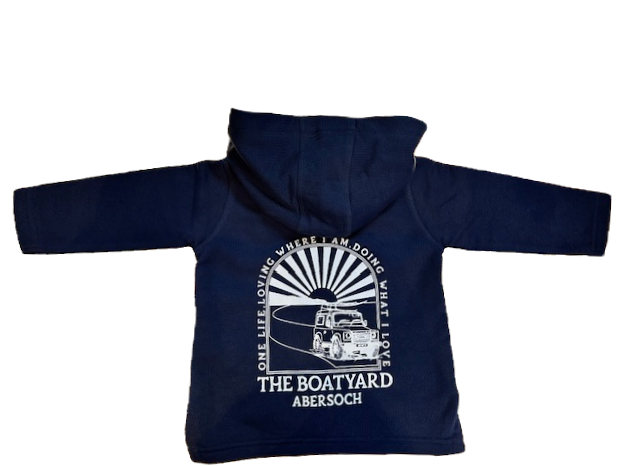 Hoodie Zip Llawn Baban oddi ar y Ffordd, Llynges