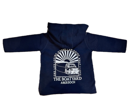 Hoodie Zip Llawn Baban oddi ar y Ffordd, Llynges