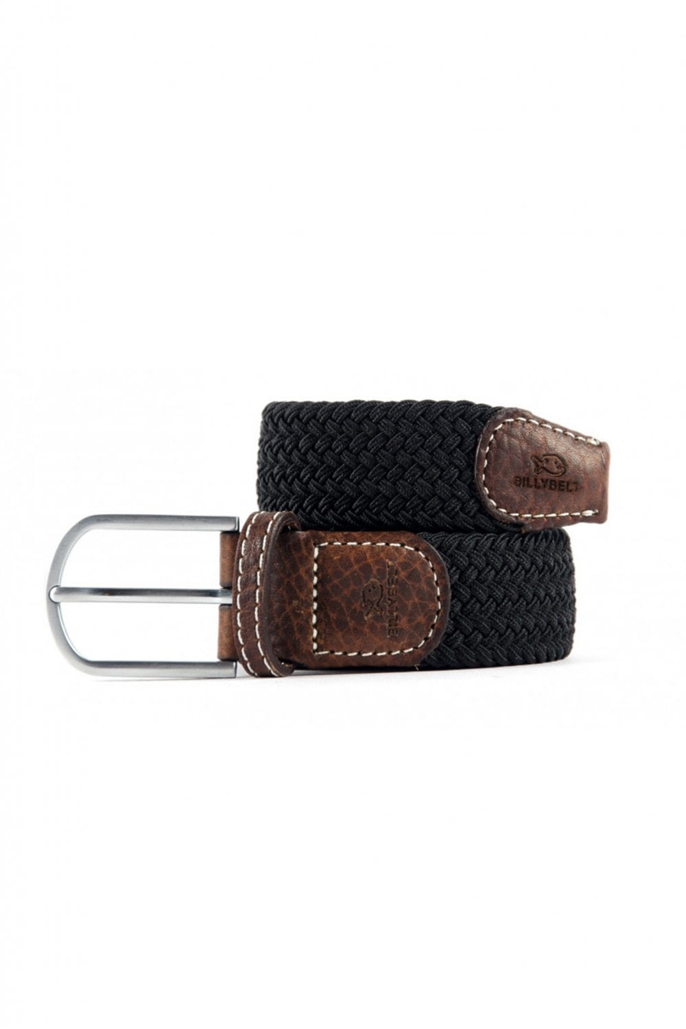Billybelt Elastig wedi'i Wehyddu i Ddynion, Licorice Du