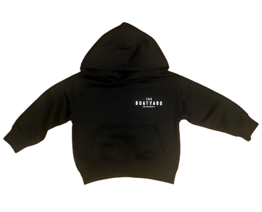 Kids Abersoch Back Print Hoodie, Black