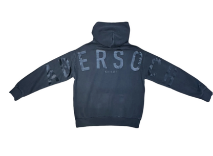 Abersoch Back Print Hoodie, Brecon - Black On Black.