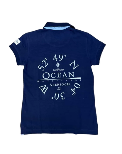 Lazy Jacks Ocean Co-Ord Design Polo, Navy