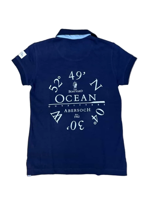 Lazy Jacks Ocean Co-Ord Design Polo, Navy