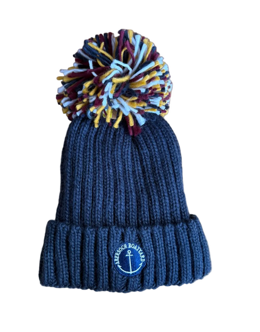 Fleece Lined Bobble Hat, Navy
