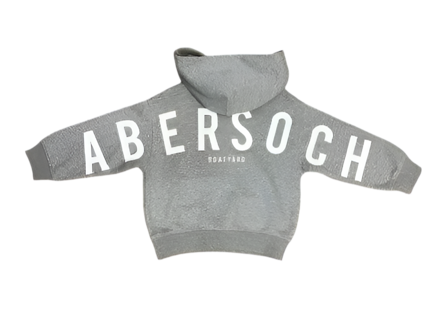 Kids Abersoch Back Print Hoodie, Grey