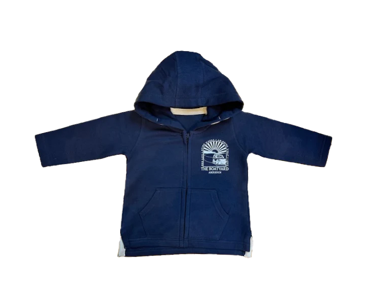 Hoodie Zip Llawn Baban oddi ar y Ffordd, Llynges