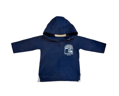 Hoodie Zip Llawn Baban oddi ar y Ffordd, Llynges