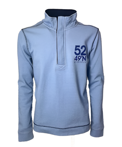Lazy Jacks1/4 Zip Pique Sweatshirt, Sky