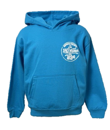 Salt Water Tribe Design Hoodie, Turquoise