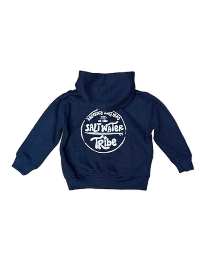 Salt Water Tribe Design Baby Hoodie, Navy