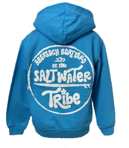 Salt Water Tribe Design Hoodie, Turquoise