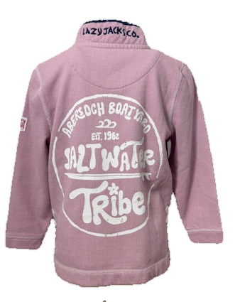 Lazy Jacks Pique 1/4 Zip Sweatshirt, Pink