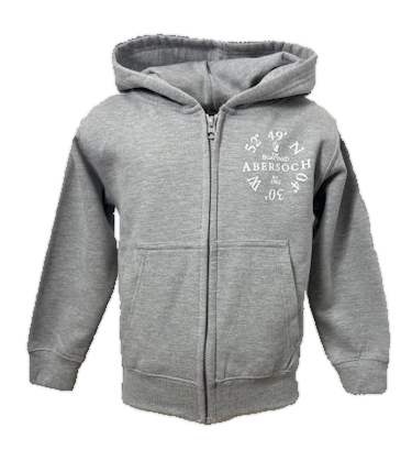 Flying A Design Full Zip Hoodie, Grey