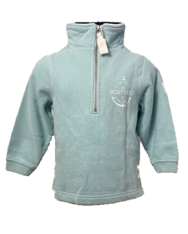 Lazy Jacks Anchor Design 1/4 Zip Sweatshirt, Mint