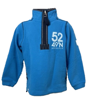 Lazy Jacks Sail Design 1/4 Zip Sweatshirt, Bright Blue