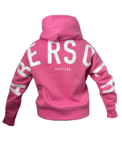 Abersoch Back Print Hoodie, Charity Pink