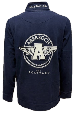 Lazy Jacks1/4 Zip Pique Sweatshirt, Navy