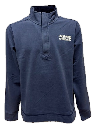 Lazy Jacks1/4 Zip Pique Sweatshirt, Denim