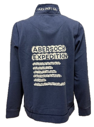 Lazy Jacks1/4 Zip Pique Sweatshirt, Denim