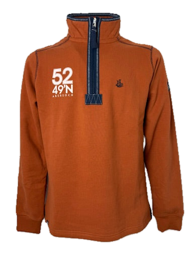 Lazy Jacks Sail Design 1/4 Zip Sweatshirt, Orange