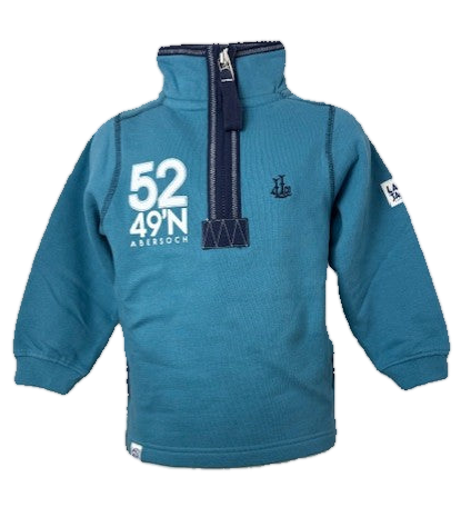 Lazy Jacks Sail Design 1/4 Zip Sweatshirt, Peacock