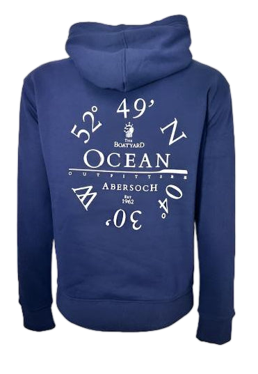 Organic Cotton Ocean Co-Ord Design Hoodie, Navy