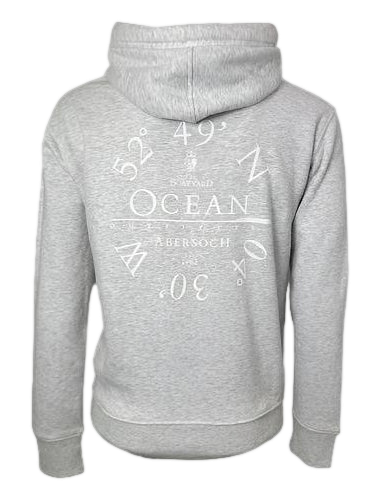 Organic Cotton Ocean Co-Ord Design Hoodie, Ash