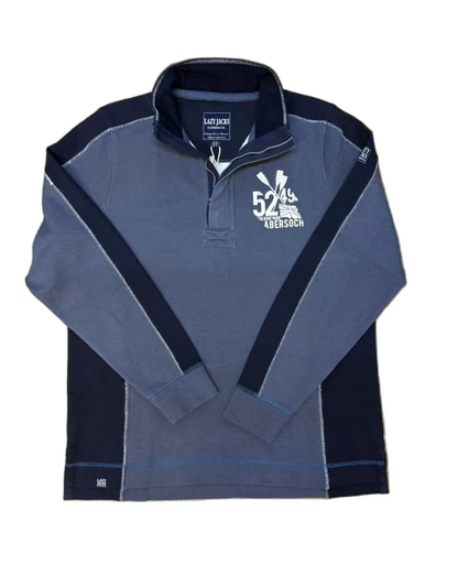Lazy Jacks1/4 Zip Pique Sweatshirt, Denim