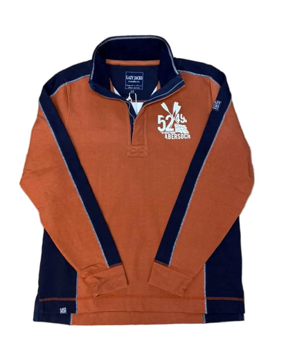 Lazy Jacks1/4 Zip Pique Sweatshirt, Orange