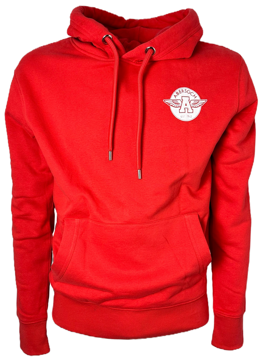 Organic Cotton Flying A Design Hoodie, Red