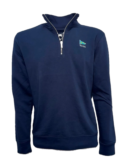SCYC Embroidered 1/4 Zip Sweatshirt, Navy